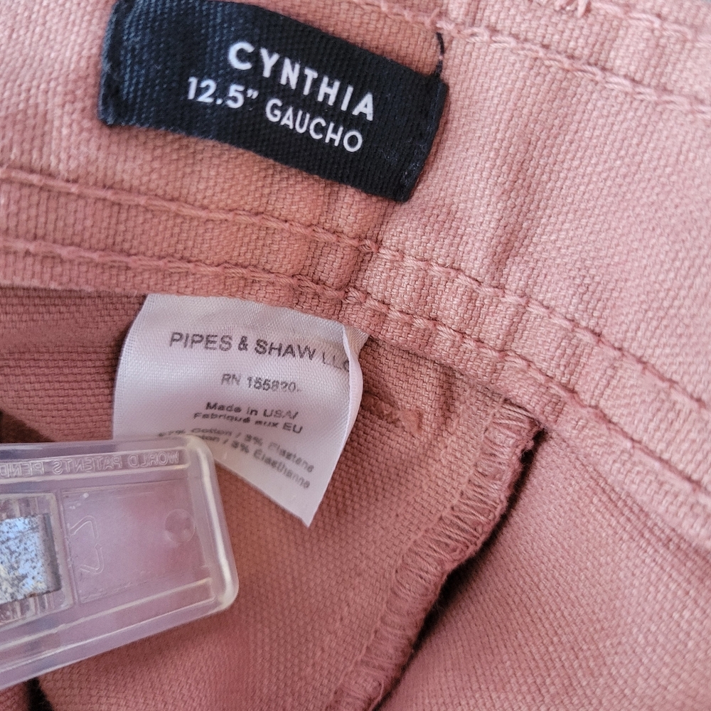 Veronica Beard Jeans Size 28 Cynthia Gaucho Dusty Rose Cropped Wide Leg - Picture 7 of 8